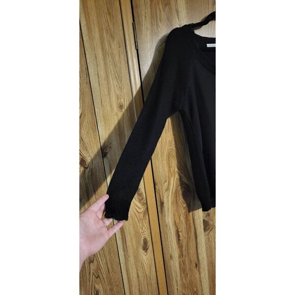 NWT Rachel Roy black long-sleeved cashmere sweater - Picture 2 of 7